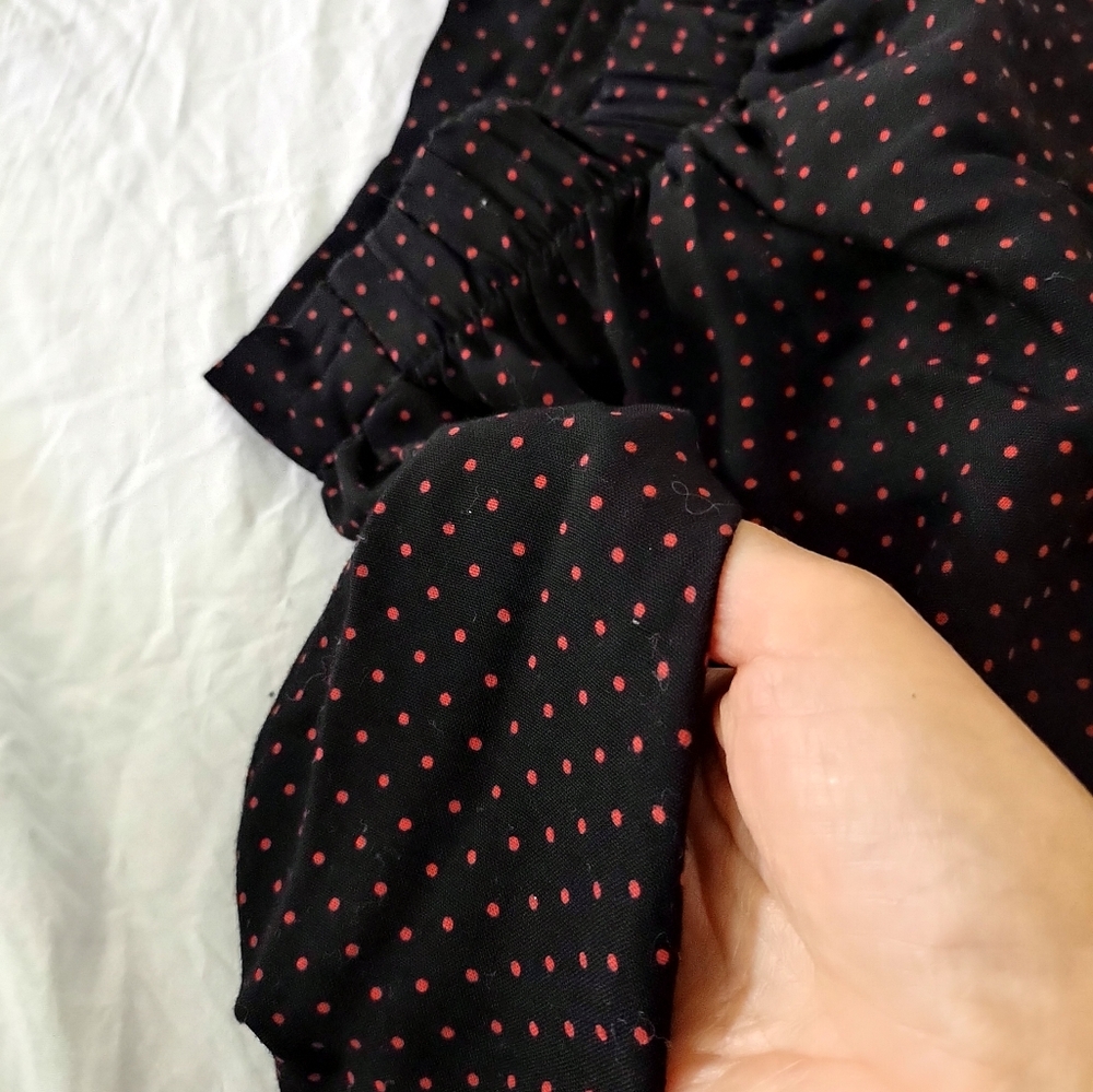 Southern Lady Vintage Skirt Black Red‎ Polka Dot Knee Length A Line Size Sm/Med - Picture 7 of 7
